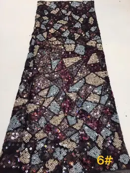 

Nigerian Tulle Lace Fabaric Latest Design Net 2019 High Quality French African Sequins Lace Fabric For Wedding Dress