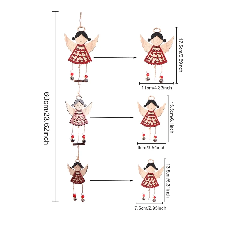 QIFU Рождественский Ангел деревянный кулон лося дерево Рождественский Декор для дома Рождество елка украшения Рождественские подарки счастливый год