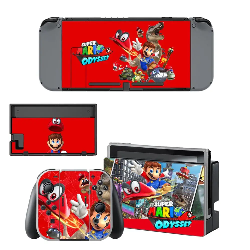 Супер Марио наклейка с защитой экрана для ухода за кожей кожи Nintendo Switch NS консоли