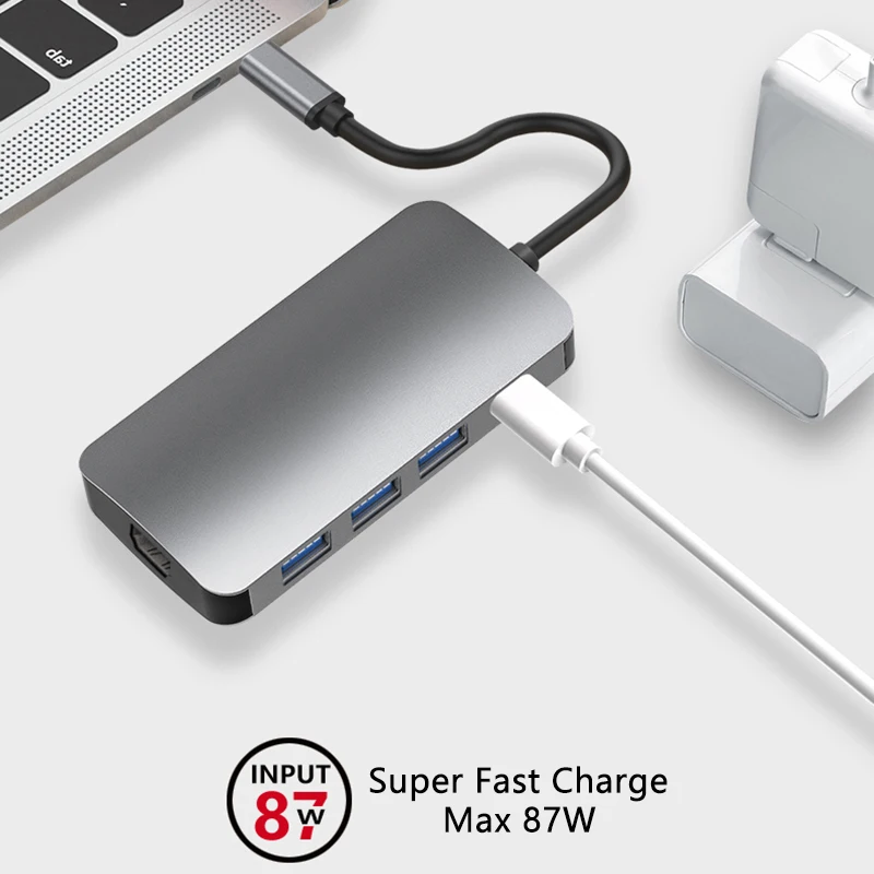 Док станция MST USB C для ноутбука 3 0 HDMI PD SD TF концентратор Macbook Pro HP DELL Surface Lenovo Samsung док