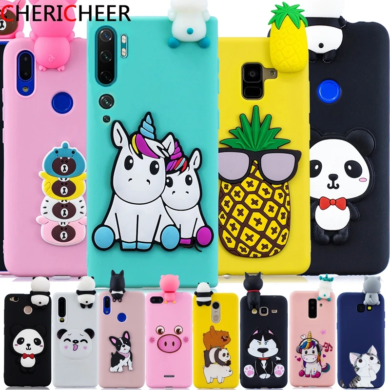 Cartoon Unicorn Cover For Xiaomi Mi Note 10 Case CC9 Pro 3D Toys Silicone Bumper |