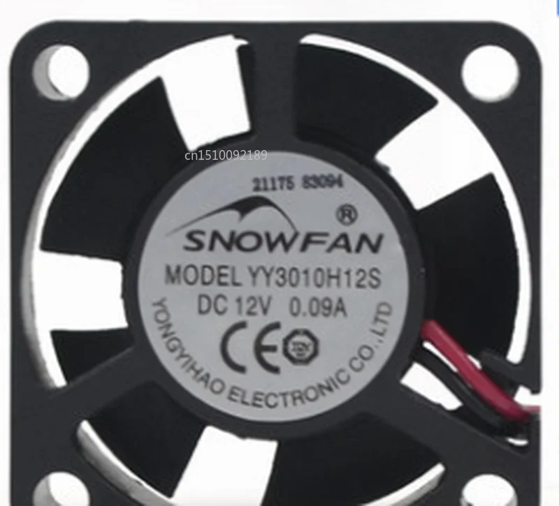 YY3010H12S 0.09A 3010 30x30x10 мм 3 см DC 12V 2-проводной немой вентилятор охлаждения
