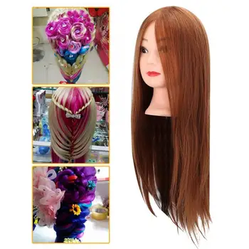 

Mannequin 20inch Light Brown Curling Straitening Hair Styling Training Practice Head Hair Mannequins Mannequinfor Hairstyles