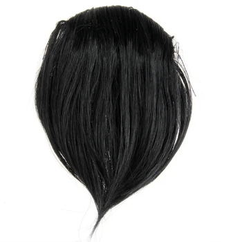 

Synthetic Hair Wig Bangs Black Clipped