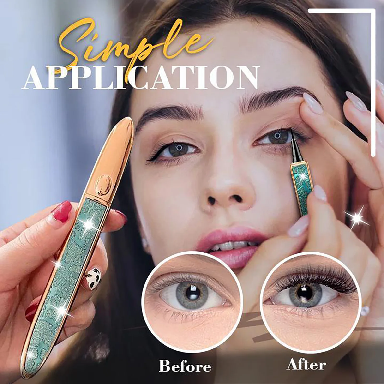 Quick-drying Black/Brown/Transpare Diamond Multi-Functional Magic Eyeliner Pen 3ML is very thin | Красота и здоровье