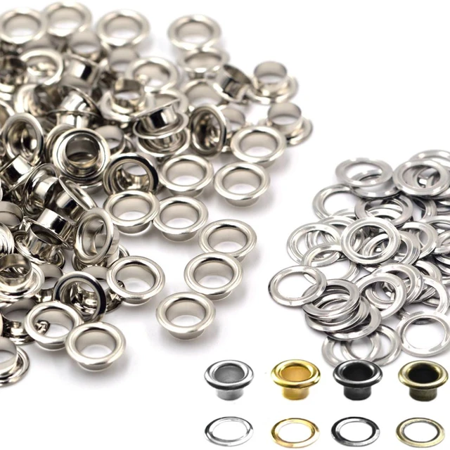 100pcs Metal Eyelets Grommet Round Eye Rings Repair Eyelet Leather Craft  Shoes Belt Bag Tag Clothes DIY Sewing Accessories 5mm - AliExpress