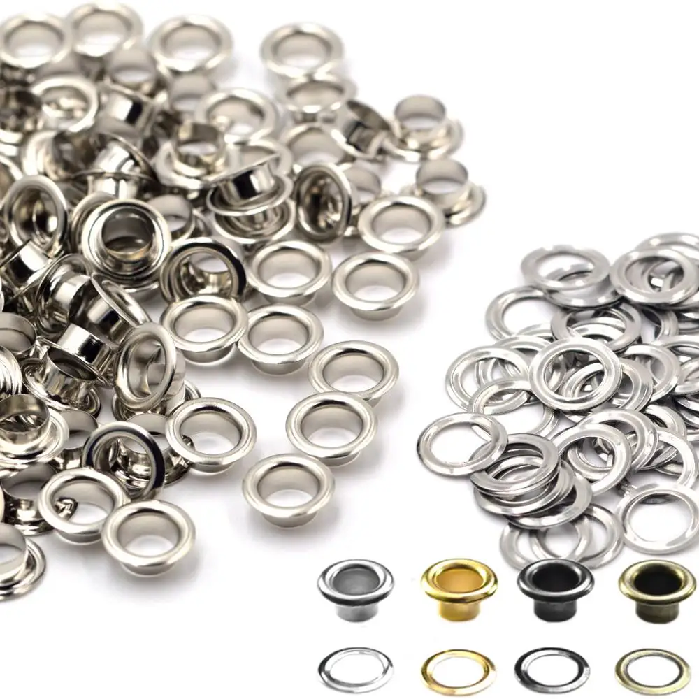 100set Silver Brass Mesh Metal Grommet Eyelets Install Tool Grommet Kits  Craft Making, Repair, Decoration and DIY Projects - AliExpress