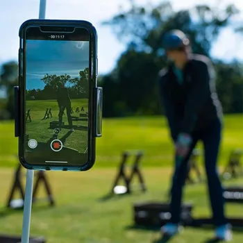 

MKI 360 Degree Rotation Golf Swing Recorder Holder Cell Phone Clip Holding Trainer Practice Training Aids Hot