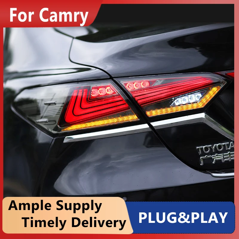 

Cars Tail lights For Toyota Camry 2018 Hybrid Taillights LED DRL Running lights Fog lights Rear parking lights