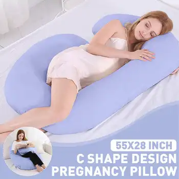 

Sleeping Support C Shape Pillow Body Cotton Pillowcase Maternity Pregnancy Pillows Side Sleepers Bedding For Pregnant Women