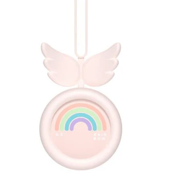 

Top Deals Angel Hanging Neck Fan Mini Leafless Belt Lanyard Small Fan Handheld Fan USB Charging Cartoon Gift Fan