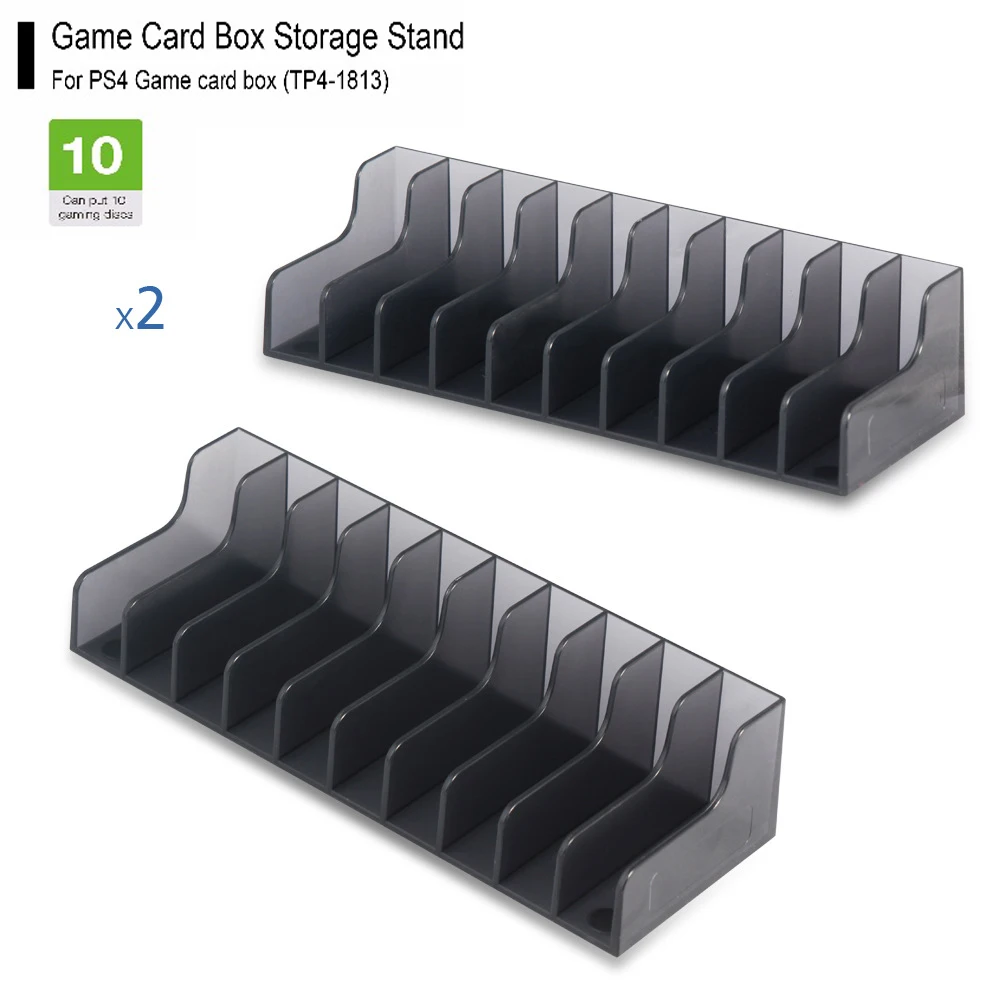 2 pcs set for Playstation4 PS4 PS5 Game CD Discs Storage Display Stand Bracket Holder Accessories for PS4 Slim Pro Game Disk Box - 4