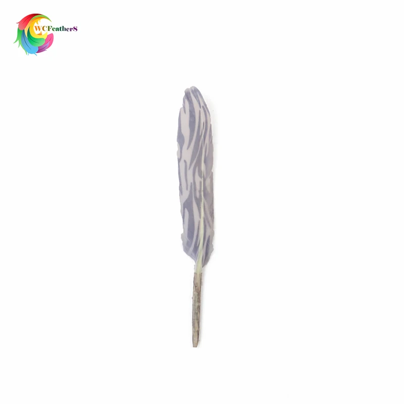 10pcs Beautiful Natural Goose Feather 4-6inches Printing Flower Feathers Wedding Jewelry Headdress DIY Crafts Feather