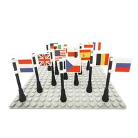 Brick Parts 2335 National Flag for Military Figure Land Force Square Flags Accessory Bricklink Building Block Particles Brickset 1