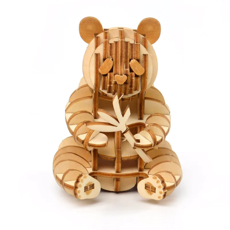 

Wooden Toys 3d Jigsaw Puzzle Assembled Diy Handmade Children Customized Early Education Buiding Blocks Bricks