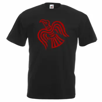 

Mens Black Ragnar Lodbruk Raven Banner Raiding Party T-Shirt Vikings Tshirt