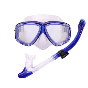 

Snorkeling 2 Piece Set Adult Diving Mask Anti-Fog Goggles Silicone Swimming Supplies