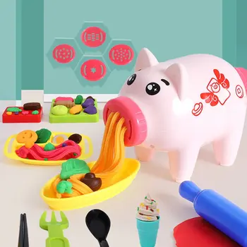 

Plasticine Clay Mold Tool Set Donuts Kids Burger Fries Hot Dog Silicone Diy Mold Tool Birthday Gift Toys Fluffy Slime