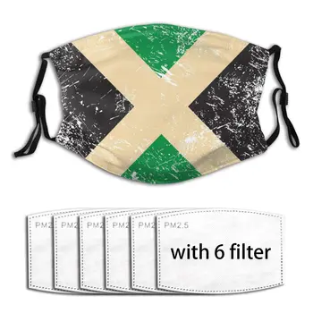 

Outdoor Washable Anti Dust PM2.5 Anti Dust Mask Jamaica Retro-flag Unisex Activated Carbon Filter Mouth Bacteria Face Masks