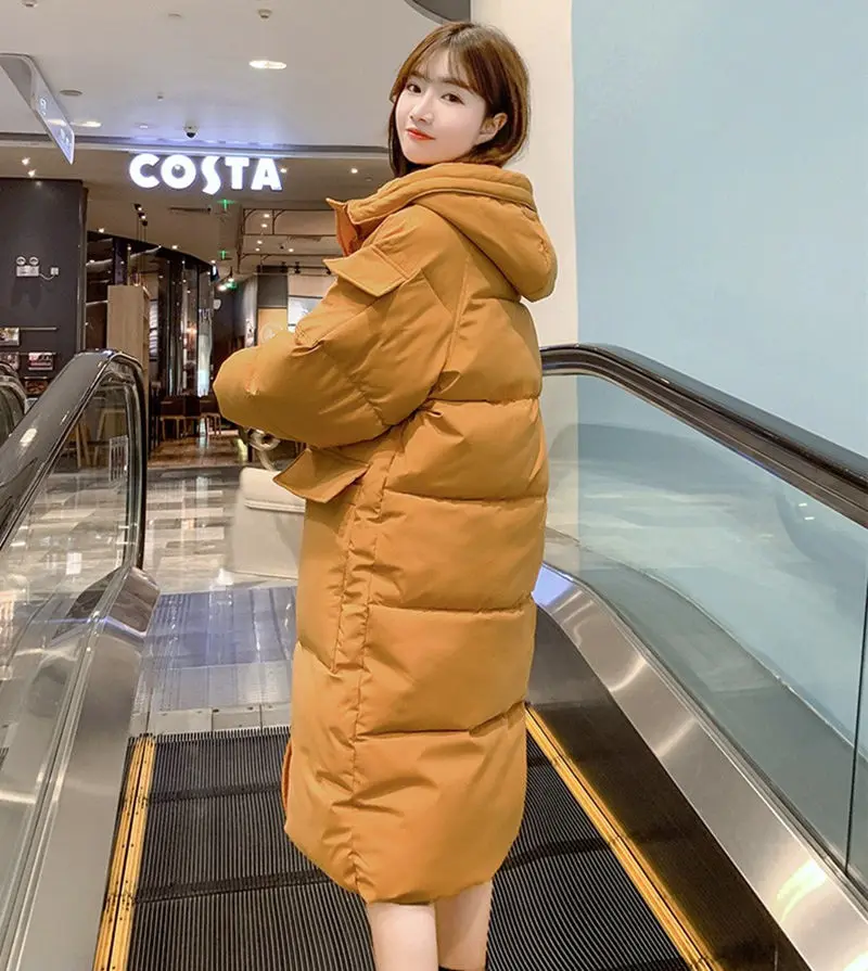3XL Plus Size Thick Loose Winter Jacket Women BF Style Long Parkas Down Cotton Women Jacket Coat Hooded Warm Women Coats C6032