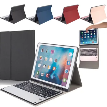 

Built-in rechargeable batteryleather case For iPad Pro 12.9 2017/2015 Leather Case Cover+Detachable Wireless Bluetooth Keyboard