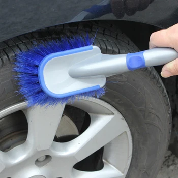 

PVC Effective Handle Wheel Brush Hanging Detailing Scrubber Rim Cleaning Soft Bristles Car Washing Auto Vehicle Tire Manual Tool