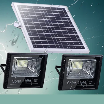 

65W 45W 25W 10W 2Lamp Outdoor Garden Solar Sensor light Floodlight Waterproof Wall Lamp Remote Control landscape Lawn Spotlight