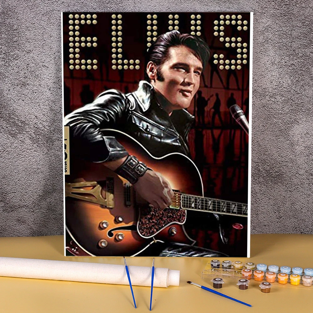 Elvis Presley Painting By Numbers Kit Acrylic Paints 50*70 Oil Painting