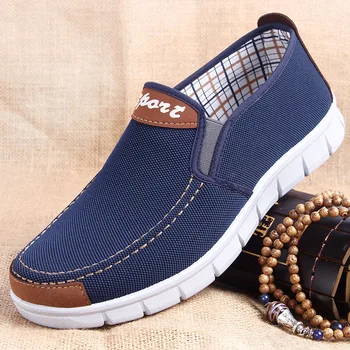 

Men Canvas shoes New Spring Summer Comfortable Canvas Men Casual Shoes Male Flat Loafers Shoes Men black 2019