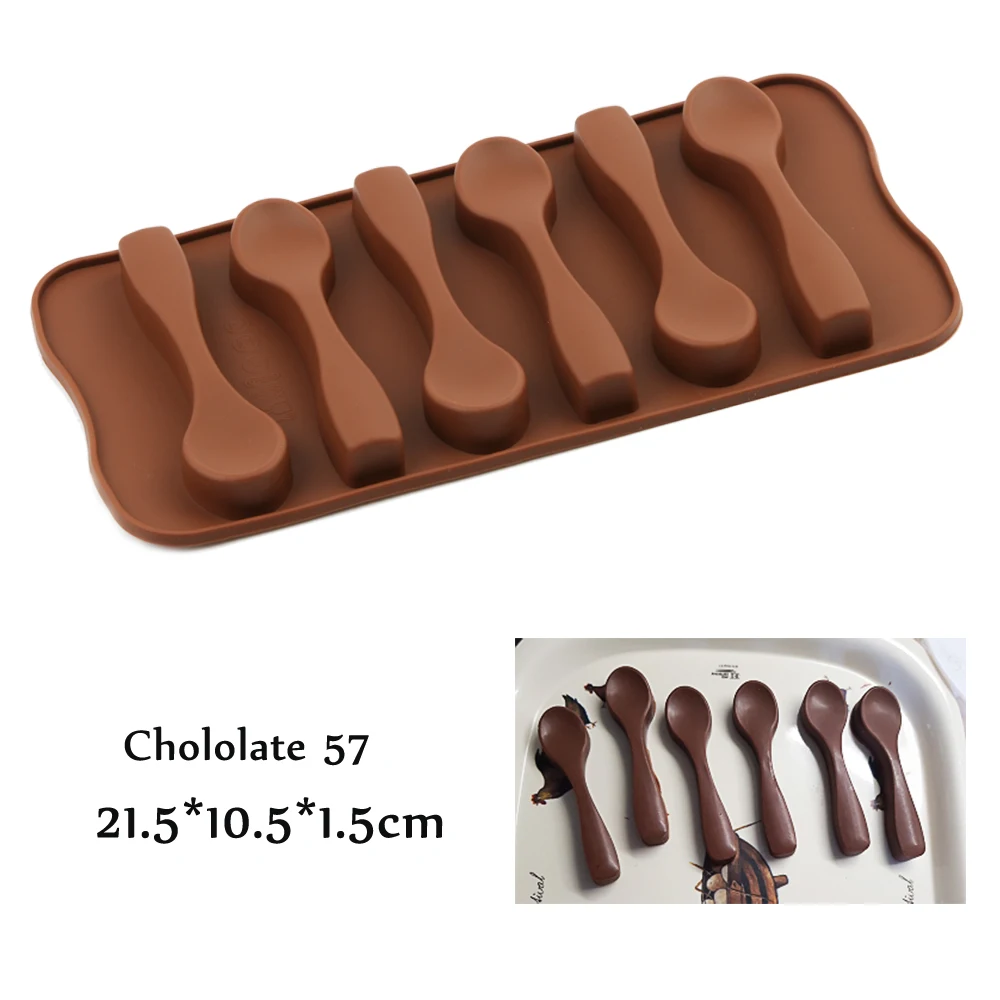 

Non-stick Chocolate Hand Soap Mold 3D Spoon Shape Silicone Mold Cake Decorating Tools Fondant Cake Mould Baking Tool