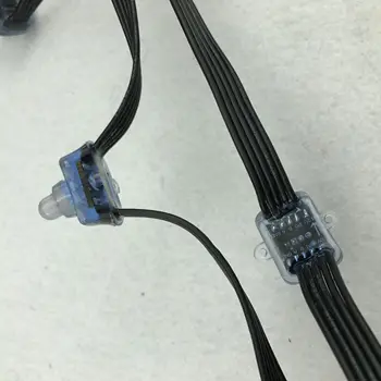 

DC12V standard DMX512 square type led pixel nodes;addressable,IP68 rated;epoxy resin filled;100pcs a string;all black wire