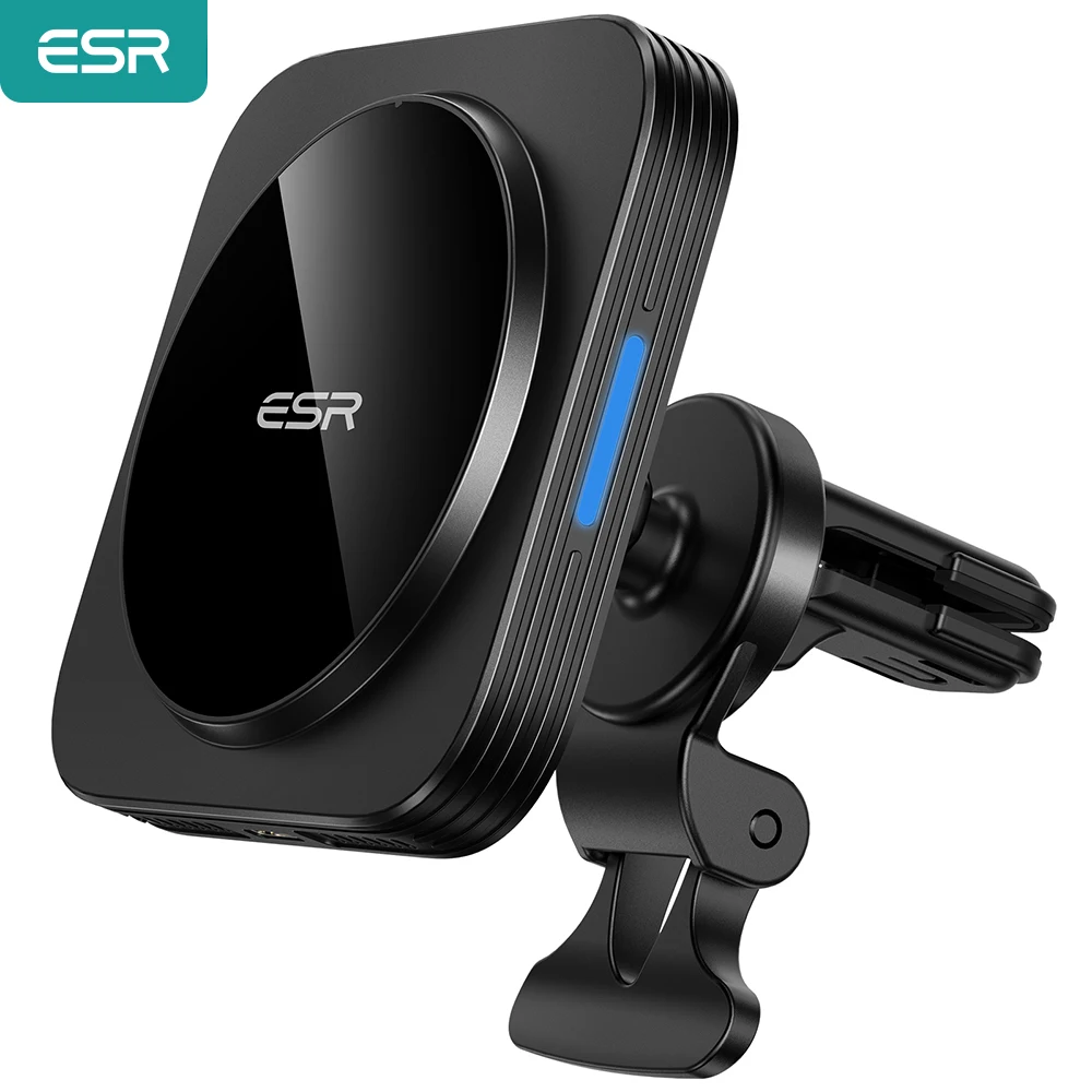 ESR for iPhone 12 Pro Max Car-Used Wireless Charger 7.5W Magnetic Wireless USB-C Port Car Adapter Mount Air Vent Magnet Stand