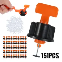 Cales de niveau pour Carrelage, 151 pièces/ensemble, espaceurs de carreaux pour sol, mur, Carrelage, système de nivellement, niveleur, localisateur, pince
