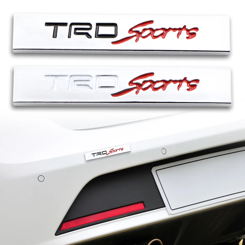 2PCS Fashion Auto Car Styling 3D Racing Development TRD Sticker Emblem Decal For Toyota Car Tail Fender Exterior Body Decoration