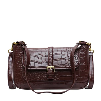 

Crossbody Bags For Women PU Crocodile Leather Shoulder Messenger Bag Purses Designer Handbags Lady Luxury High Quality