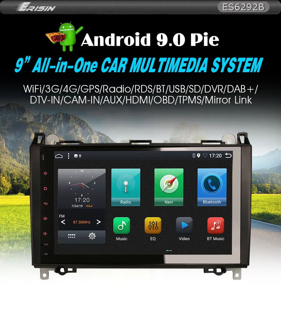 Flash Deal Erisin ES6292B 9 inch Android 9.0 6-Core 4GB RAM Car Radio BT for Mercedes Benz A/B Classe Sprinter Viano Crafter 0 Flash Deal Erisin ES6292B 9 inch Android 9.0 6-Core 4GB RAM Car Radio BT for Mercedes Benz A/B Classe Sprinter Viano Crafter 0