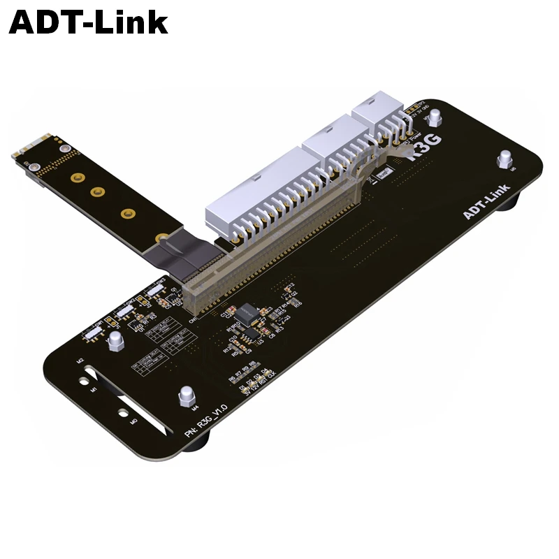 Кронштейн M.2 key M NVMe для внешней видеокарты с переходным кабелем PCIe3.0 x4 25 см 50 32Gbs ITX