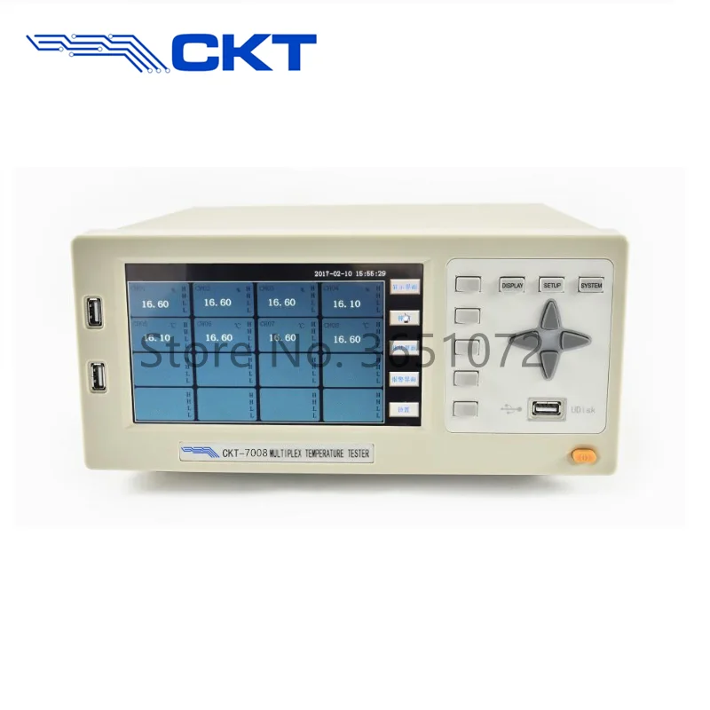 

CKT-7008 Data Logger Measuring Temperature, Humidity, Pressure, Resistance, DC Voltage with 8 channels
