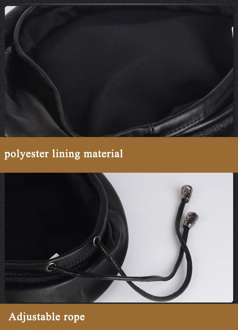 Waliicorners Retro Black 54-59 cm Fitted Painter Hat Genuine Leather Beret Caps 17 描述8