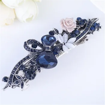 

1pcs Hair Pin Decorative Diamante Crystal Temperament Headdress Hair Accessories Hair Clips Spring Clips for Ladies Women Girls