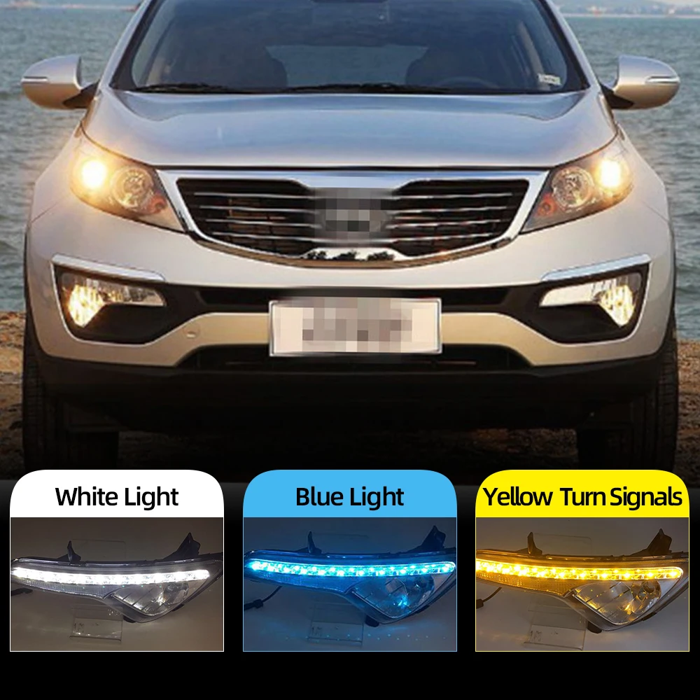 Автомобильные мигающие DRL 1 пара для Kia Sportage 2010 2011 2012 2013 2014 дневные ходовые огни