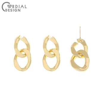 

Cordial Design 100Pcs 12*25MM Jewelry Accessories/Hand Made/Earrings Stud/Chain Shape/Jewelry Findings & Components/DIY Making