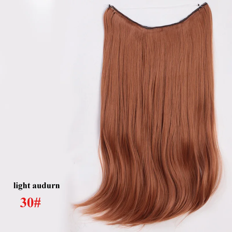 WEXS001-30 AISI BEAUTY, синтетические волосы для наращивания без зажимов, длинные прямые волосы для наращивания, невидимые накладные волосы - Цвет: WEXS001-30