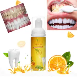 Зубная паста ежедневное использование уход за зубами 60 мл пена глубокая Очищающая зубная паста жидкость оранжевый свежий дыхательный
