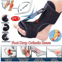 

Adjustable 1 PC Ankle Achilles Tendonitis with Hard Spiky Heel Night Splint Elastic Foot Drop Orthotic Brace
