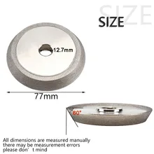 

3Inch 78mm 200# Diamond Grinding Wheel Dish Grinder Circle Sharpener Disc for Carbide Metal Tungsten Steel Milling Cutter Tool