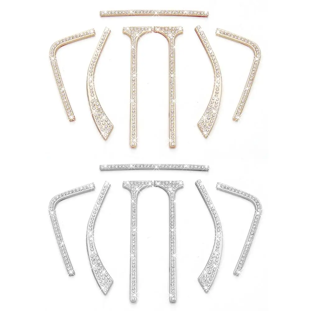 

For Mercedes-Benz C/E-CLASS Modified Interior Control System Rhinestone Decor Multimedia Center Console Cover Sticker Car Stylin