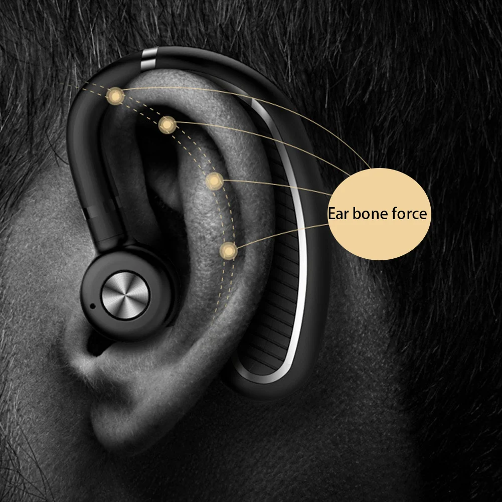Handsfree Ear Hook Bluetooth Earphone Single Driver HD Sports Bluetooth Portable Lightweight Earphone Business