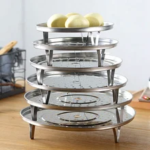 Kitchen Durable Paste Steam Tray Multi-functional Holder Removable Steamer Shelf Stainless Steel Steaming Rack Kitchen Accessory