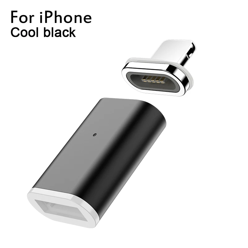 Магнитный USB C адаптер для iPhone XS X XR 8 7 поддержка QC3.0 8 Pin Micro usb type C зарядный разъем адаптер для huawei samsung - Цвет: For iPhone